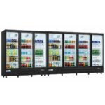 Coldline G7-B 172" Seven Glass Door Merchandiser Refrigerator with LED Lighting, Black - Image 2