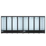 Coldline D8-B 197" Eight Glass Door Merchandiser Freezer with LED Lighting, Black - Image 4