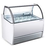 Marchia GIC-9 51" 9-Pan White Gelato Ice Cream Dipping Cabinet Display Freezer - Image 3