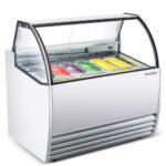 Marchia GIC-9 51" 9-Pan White Gelato Ice Cream Dipping Cabinet Display Freezer - Image 2