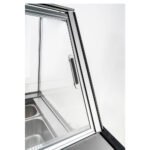 Marchia GIC-10-ST 56" 10-Pan Flat Glass White Gelato Ice Cream Dipping Cabinet Display Freezer - Image 6