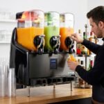 Coldline GRANITA3-MAX Triple 3 Bowl Pourover Granita Slush Machine - 9.6 Gallon