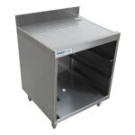 Prepline 24" Stainless Steel Glass Rack Storage Unit with Corrugated Work Top