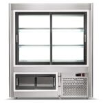 Coldline HDL48-F 48" Refrigerated Slanted Glass Seafood Case with Built-in Drain and Rear Storage - Image 3