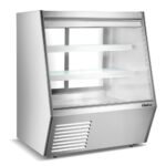 Coldline HDL48-F 48" Refrigerated Slanted Glass Seafood Case with Built-in Drain and Rear Storage - Image 2