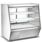 Coldline HDL60-F 60" Refrigerated Slanted Glass Seafood Case with Built-in Drain and Rear Storage - Image 2