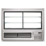 Coldline HDL60-DS 60" Dual Service Refrigerated High Meat Deli Case with Rear Storage, Front and Rear Sliding Glass Doors - Image 3