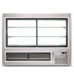 Coldline HDL60-F 60" Refrigerated Slanted Glass Seafood Case with Built-in Drain and Rear Storage - Image 3