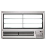 Coldline HDL84-F 84" Refrigerated Slanted Glass Seafood Case with Built-in Drain and Rear Storage - Image 2