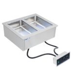 Prepline HFW2 Stainless Steel Two Pan Insulated Drop-In Hot Food Well - 120V