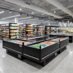 Coldline ISLAND-DT80 82" Open Air Dual Temperature Refrigerator and Freezer Island Merchandiser