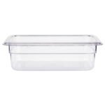 Prepline 1/3 Size Clear Polycarbonate Food Pan, 4" Deep