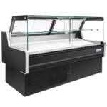 Coldline LDC72-F 72" Refrigerated Flat Straight Glass Fish Display Case with Ice Bin and Drain