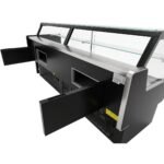 Coldline LDC98-F 102" Refrigerated Flat straight Glass Fish Display Case with Ice Bin and Drain - Image 4