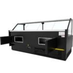 Coldline LDCD102 102" Deep Depth Refrigerated Flat Straight Glass Meat Deli Case with Rear Storage - Image 4