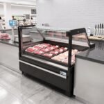 Coldline LDCD52 52" Deep Depth Refrigerated Flat Straight Glass Meat Deli Case with Rear Storage