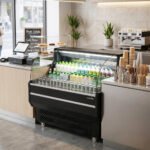 Marchia USTAR48 48" Black Low Profile Open Air Cooler Grab and Go