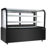 Marchia MB60-B 60" Black Curved Glass Refrigerated Bakery Display Case - Image 2