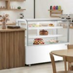 Marchia MB60-W 60" White Curved Glass Refrigerated Bakery Display Case