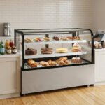 Marchia MB72 72" Curved Glass Refrigerated Bakery Display Case, Stainless Steel
