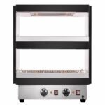 Marchia MHW65 24" Full-Service Slanted Countertop Heated Display Merchandiser - 2 Shelf - Image 4