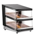 Marchia MHW65 24" Full-Service Slanted Countertop Heated Display Merchandiser - 2 Shelf - Image 3
