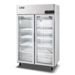 Migali C-2FG-HC 51.75" Double Glass Door Bottom Mount Reach-In Freezer - Stainless Steel