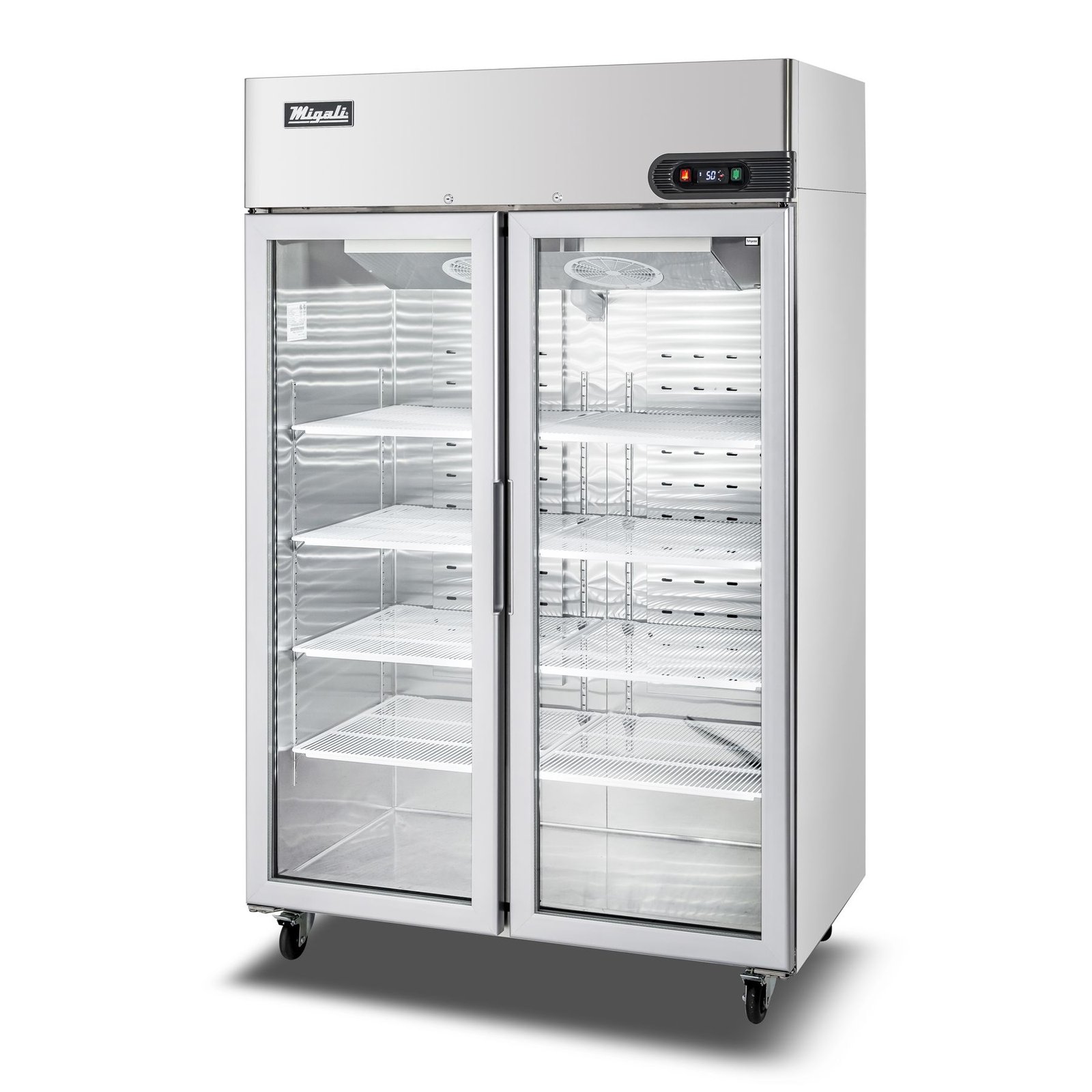 migali-c-2rg-hc_xlarge_18fmeqpwinmxjqu8.jpg Migali C-2RG-HC 51" Two Glass Door Reach-In Refrigerator - 42.2 cu. ft. - Image 1