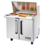 Migali C-SP36-15BT-HC 36" Slim Sandwich Prep Table - 15 Pans
