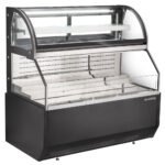 Marchia MSTAR60 60" Black Dual Service Open Air Display Case Merchandiser - Image 2