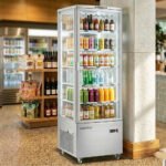 Marchia MVS300 Sliver Vertical Standing Refrigerated Cake Display Case