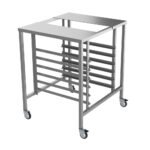 Prepline OS-2528 Stainless Steel Oven Stand with Cooling Racks and Casters - Image 3