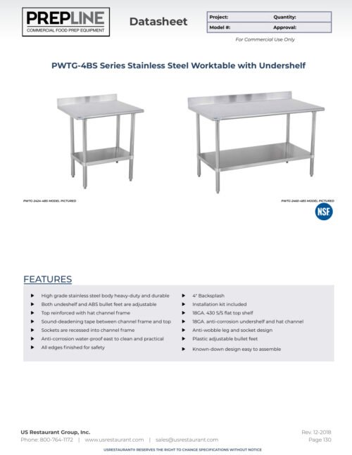 PWTG-2460-4BS PDF specification sheet
