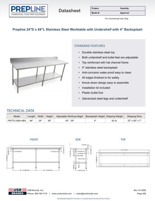 PWTG-2484-4BS PDF specification sheet