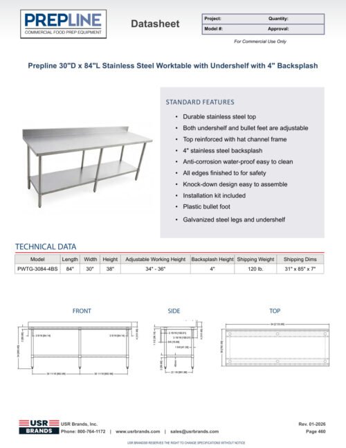 PWTG-3084-4BS PDF specification sheet