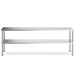 Prepline PDOS-1446-S 14"D x 46"L Stainless Steel Double Overshelf for SP48, SMP48 - Image 2