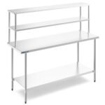 Prepline PDOS-1470-S 14"D x 70"L Stainless Steel Double Overshelf for SP72, SMP72 - Image 3