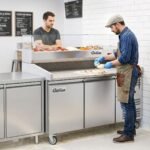 Coldline PDR-60-SG 60" Refrigerated Pizza Prep Dough Retarder with Refrigerated Glass Topping Rail