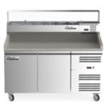 Coldline PDR-60-SG 60" Refrigerated Pizza Prep Dough Retarder with Refrigerated Glass Topping Rail - Image 2