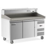 Coldline PDR-60-SS 60" Refrigerated Pizza Prep Dough Retarder with Refrigerated Stainless Topping Rail - Image 2