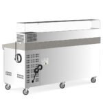 Coldline PDR-80N-SG 80" Refrigerated Pizza Prep Dough Retarder with Refrigerated Glass Topping Rail - Image 4