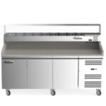 Coldline PDR-80N-SG 80" Refrigerated Pizza Prep Dough Retarder with Refrigerated Glass Topping Rail - Image 3