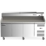 Coldline PDR-80N-SS 80" Refrigerated Pizza Prep Dough Retarder with Refrigerated Stainless Topping Rail - Image 3