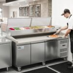 Coldline PDR-80N-SS 80" Refrigerated Pizza Prep Dough Retarder with Refrigerated Stainless Topping Rail