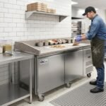 Coldline PDR-80W 80" Two Door Refrigerated Pizza Prep Dough Retarder with Marble Top