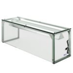 Prepline PSG-LT-60-S 60" Glass Sneeze Guard with LED Lighting for Salad Bars
