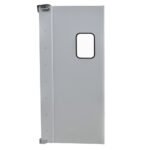 Prepline 36" x 84" Single Aluminum Swinging Service Traffic Door with 9" x 14" Window