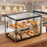 Marchia SA65 22" Dry Straight Glass Countertop Bakery Display Case, Rear Access