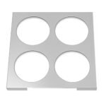 Prepline Four Hole Stainless Steel Squeeze Bottle Holder for 1/6 Size Pans
