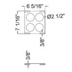 Prepline Four Hole Stainless Steel Squeeze Bottle Holder for 1/6 Size Pans - Image 3
